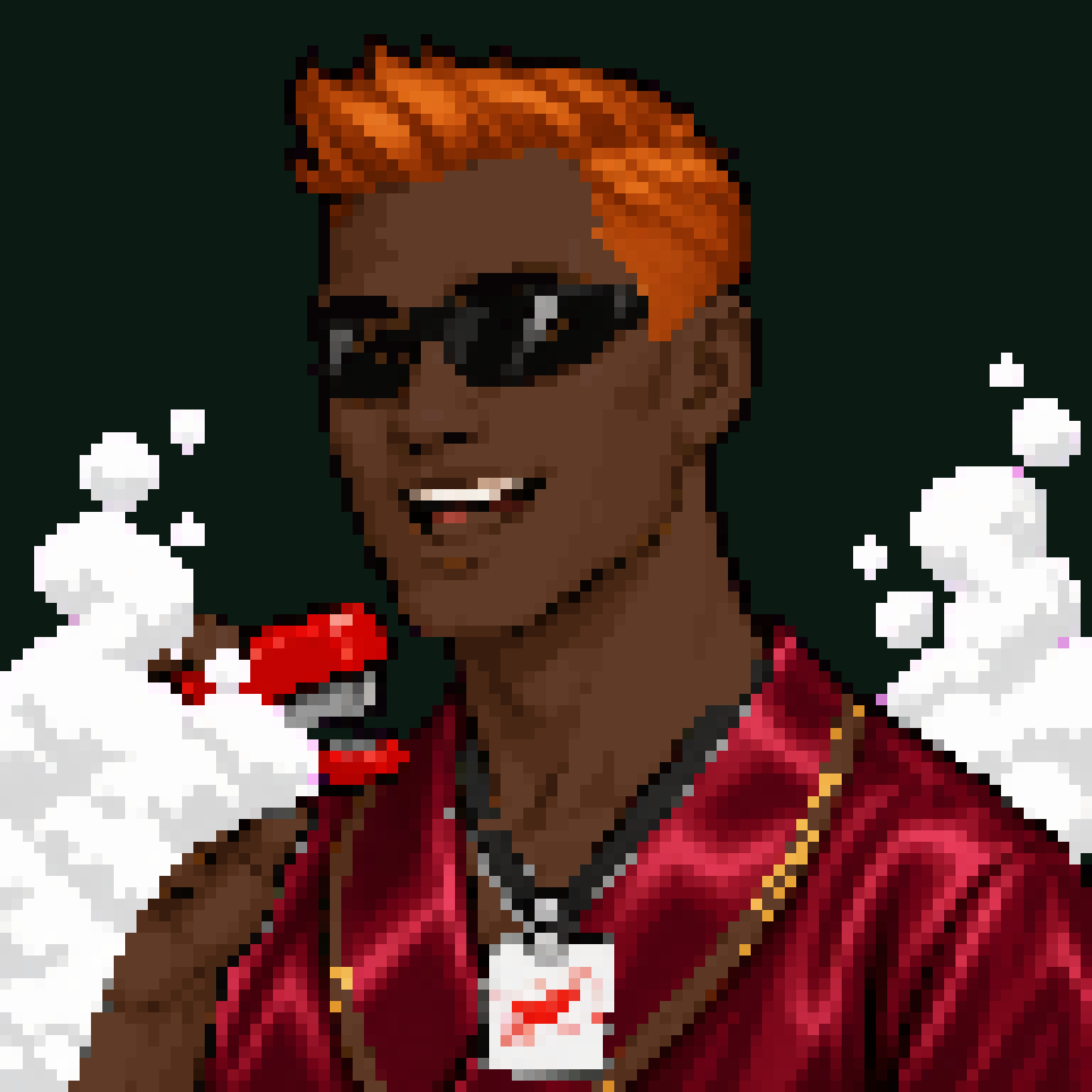 EX-EMPLOYEE 0420, Desmond, a pixel portrait.