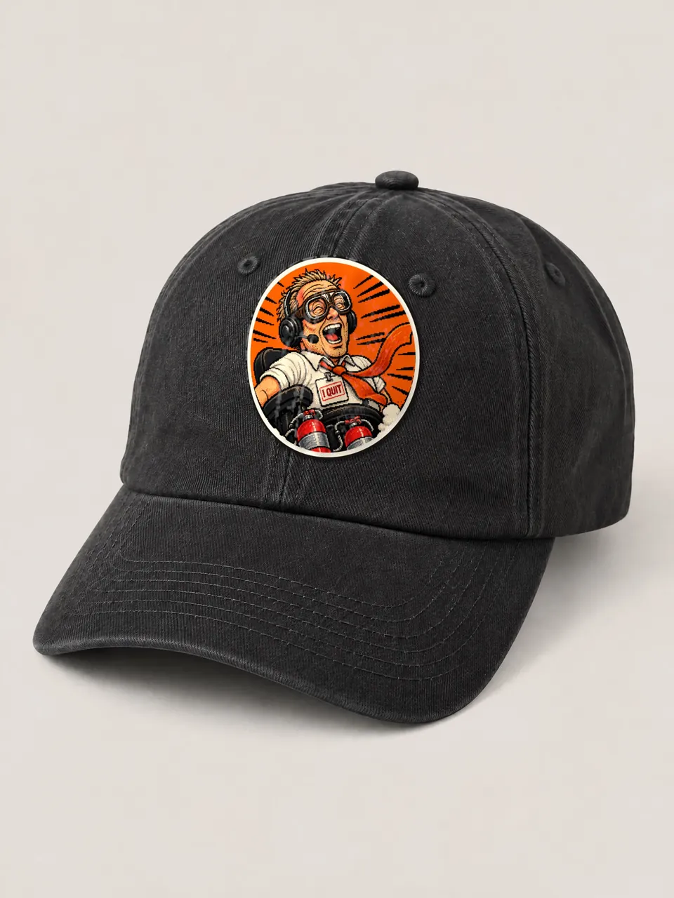 I QUIT Patch Dad Cap