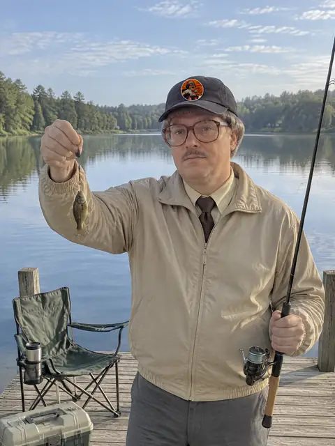 Keith From Accounts wearing the I QUIT Patch Dad Cap