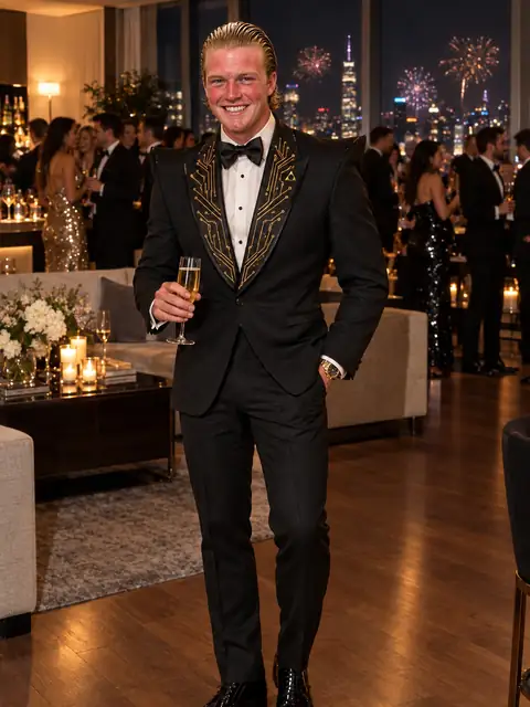 Tanner The Third wearing the Overlord Tux