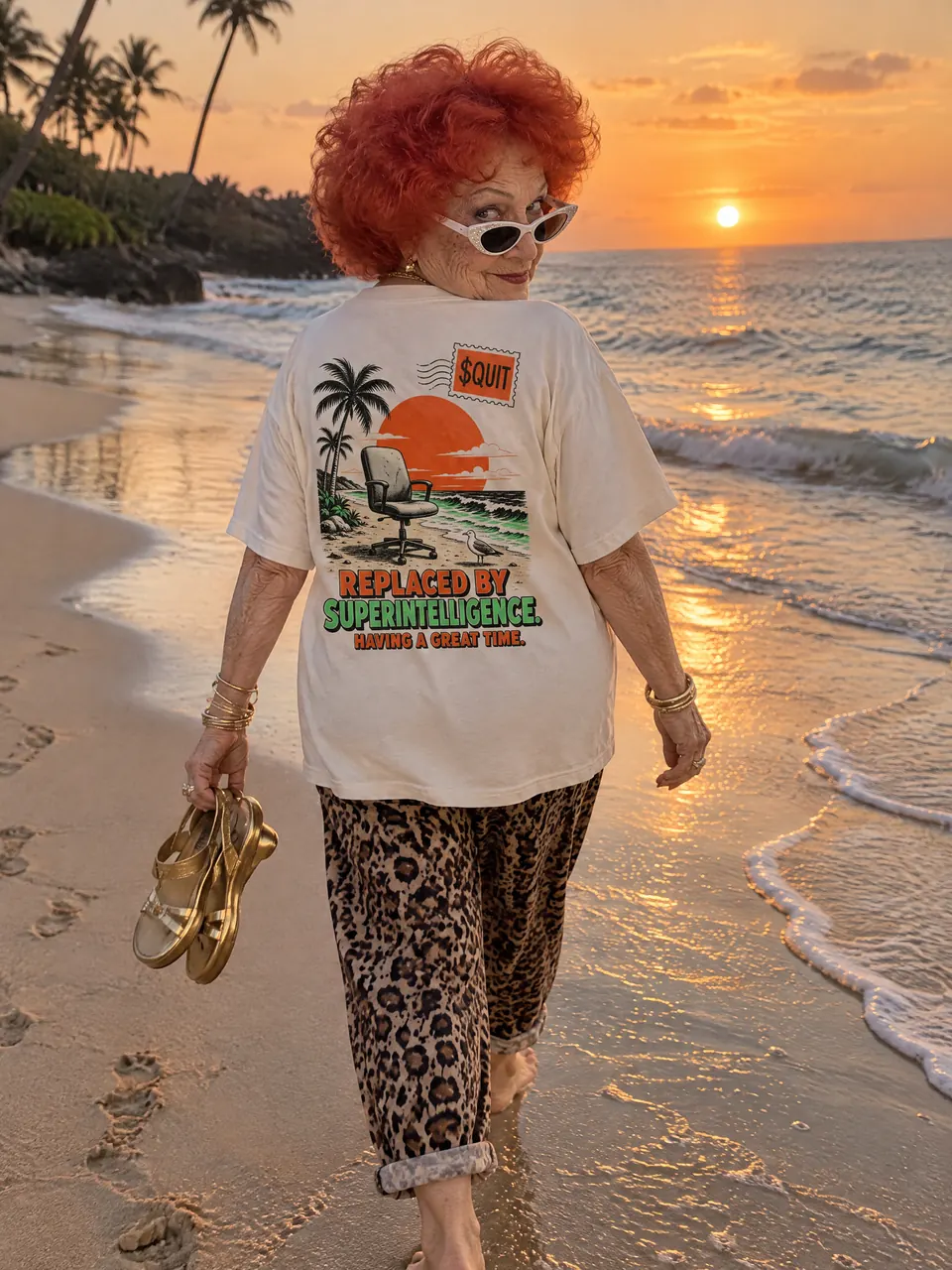 Dolores wearing the Having a Great Time Tee