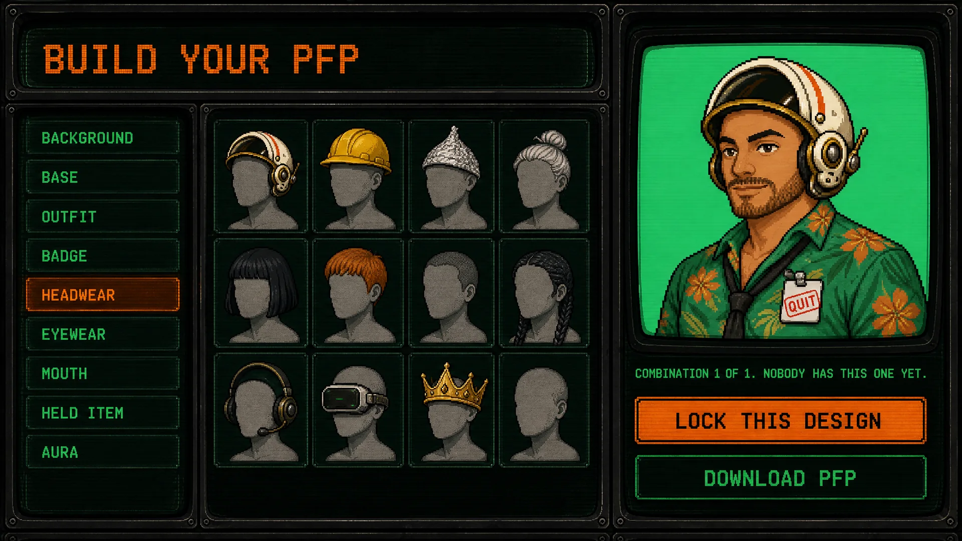 Build Your PFP live trait builder
