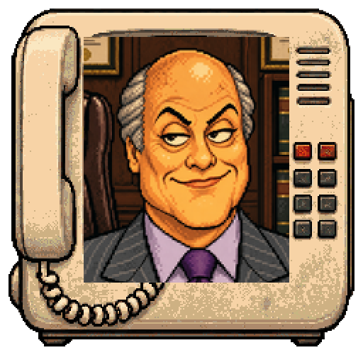 Randy Kohl, the desk-phone portrait from the show.